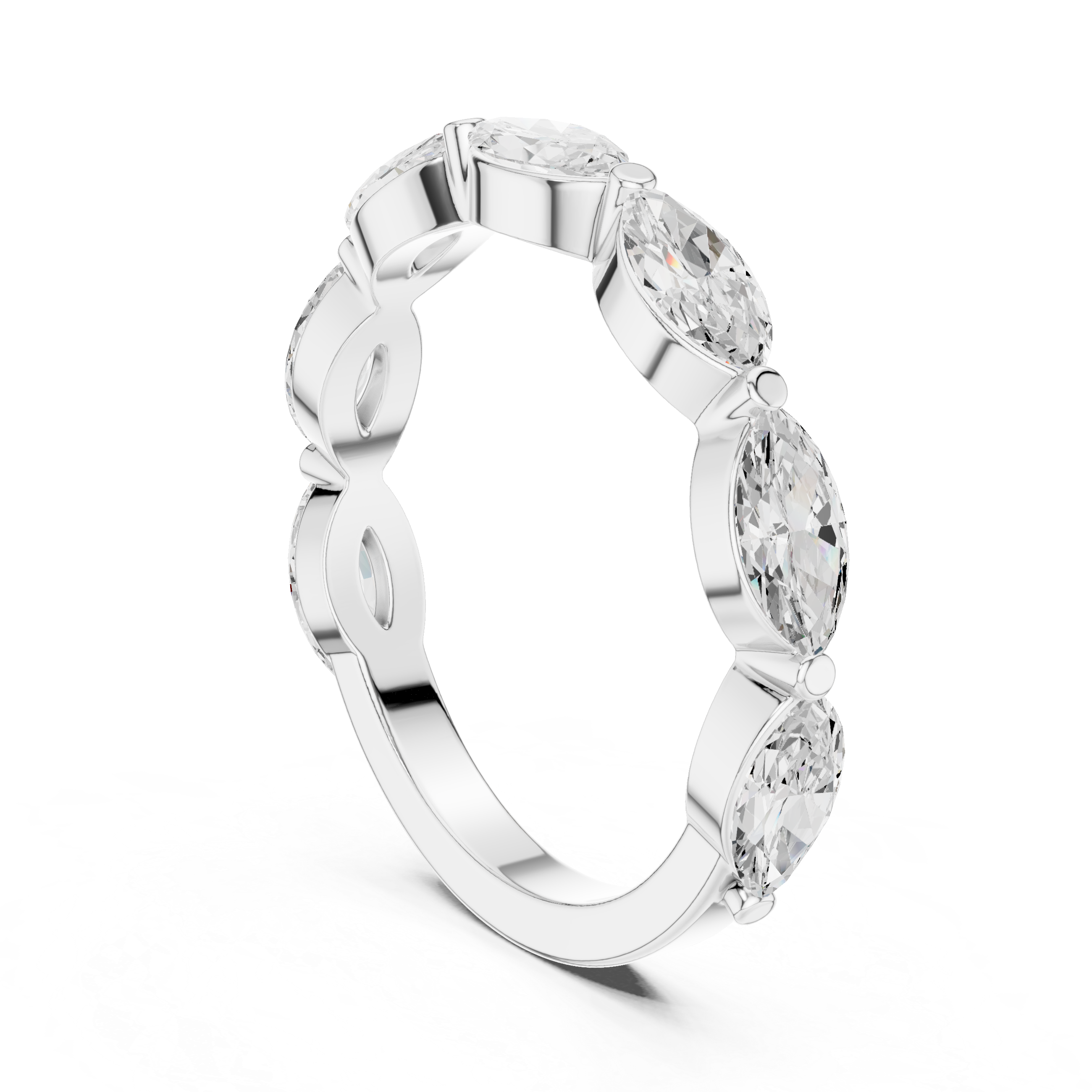 Ear climber earrings with curved shape.