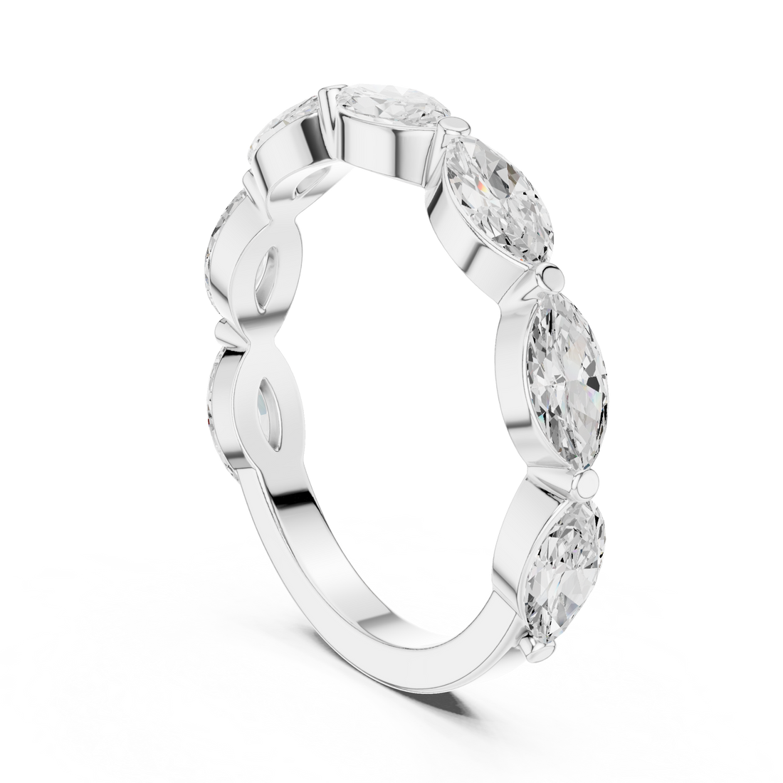 Ear climber earrings with curved shape.
