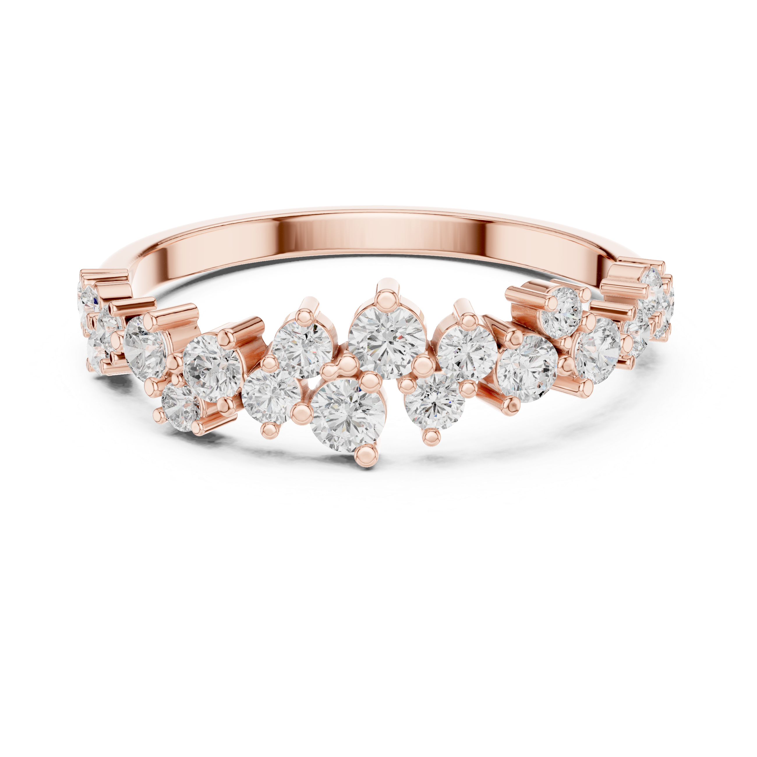 Tennis bracelet with uniform diamond line.
