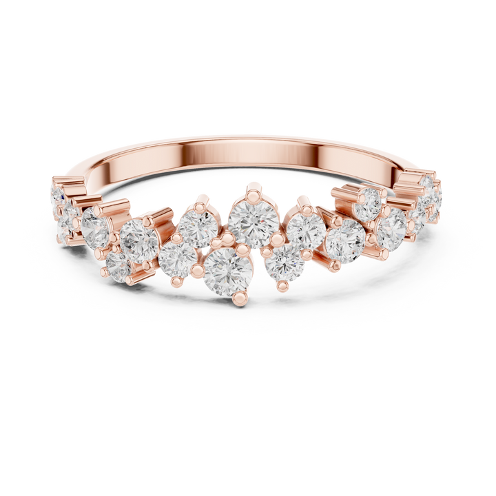 Tennis bracelet with uniform diamond line.