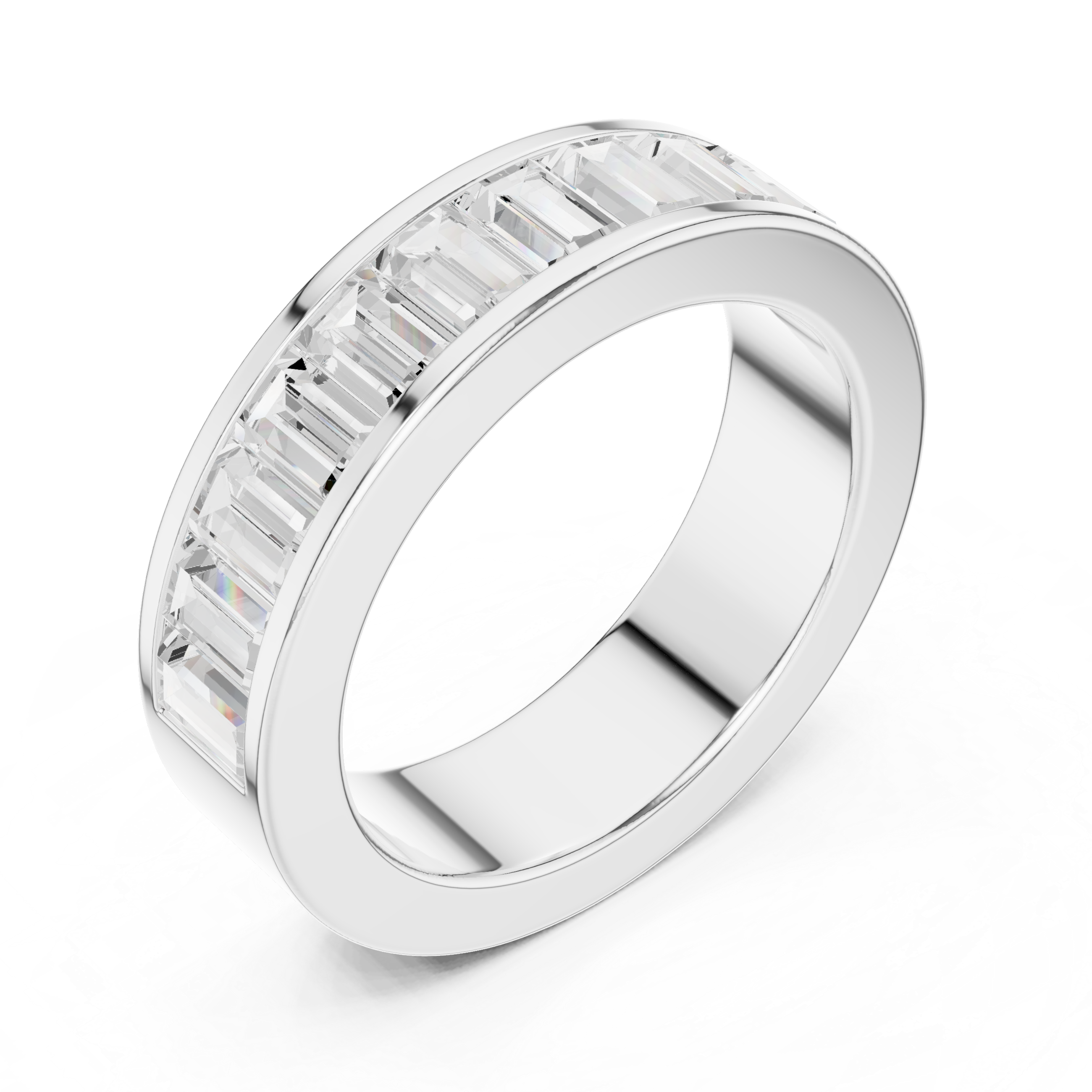 Anniversary ring with sparkling stones.
