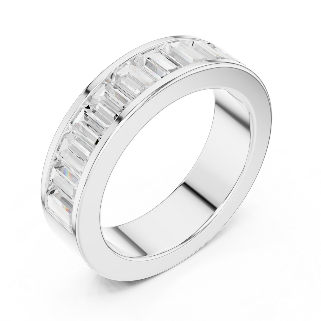 Anniversary ring with sparkling stones.
