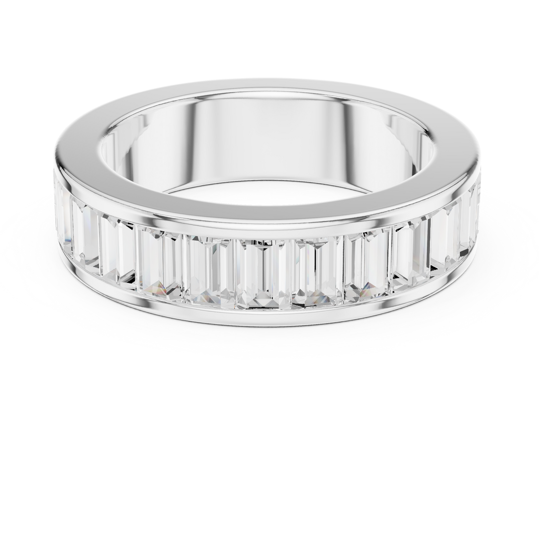 Celebration ring with gemstone center.