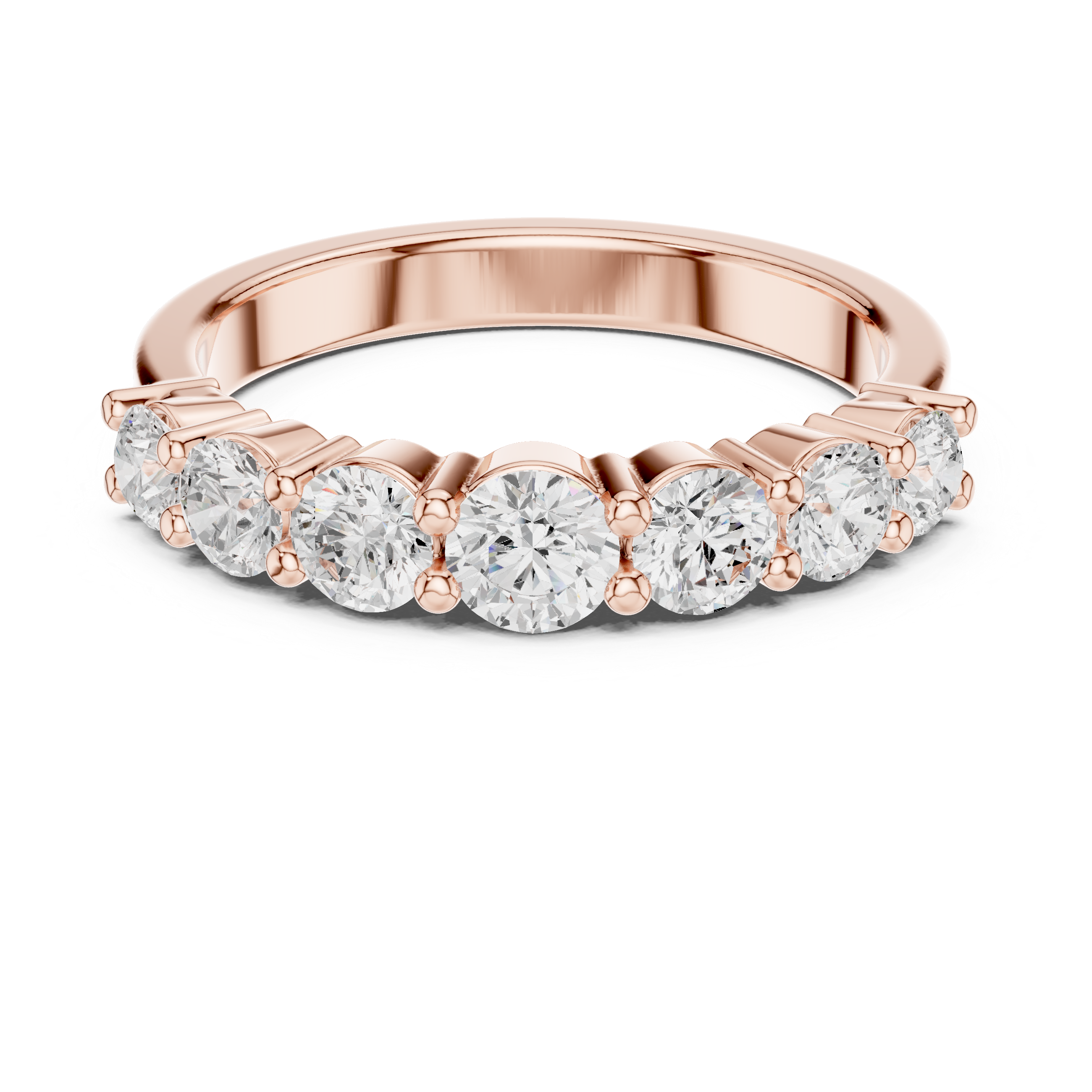 Classic diamond stud earrings.