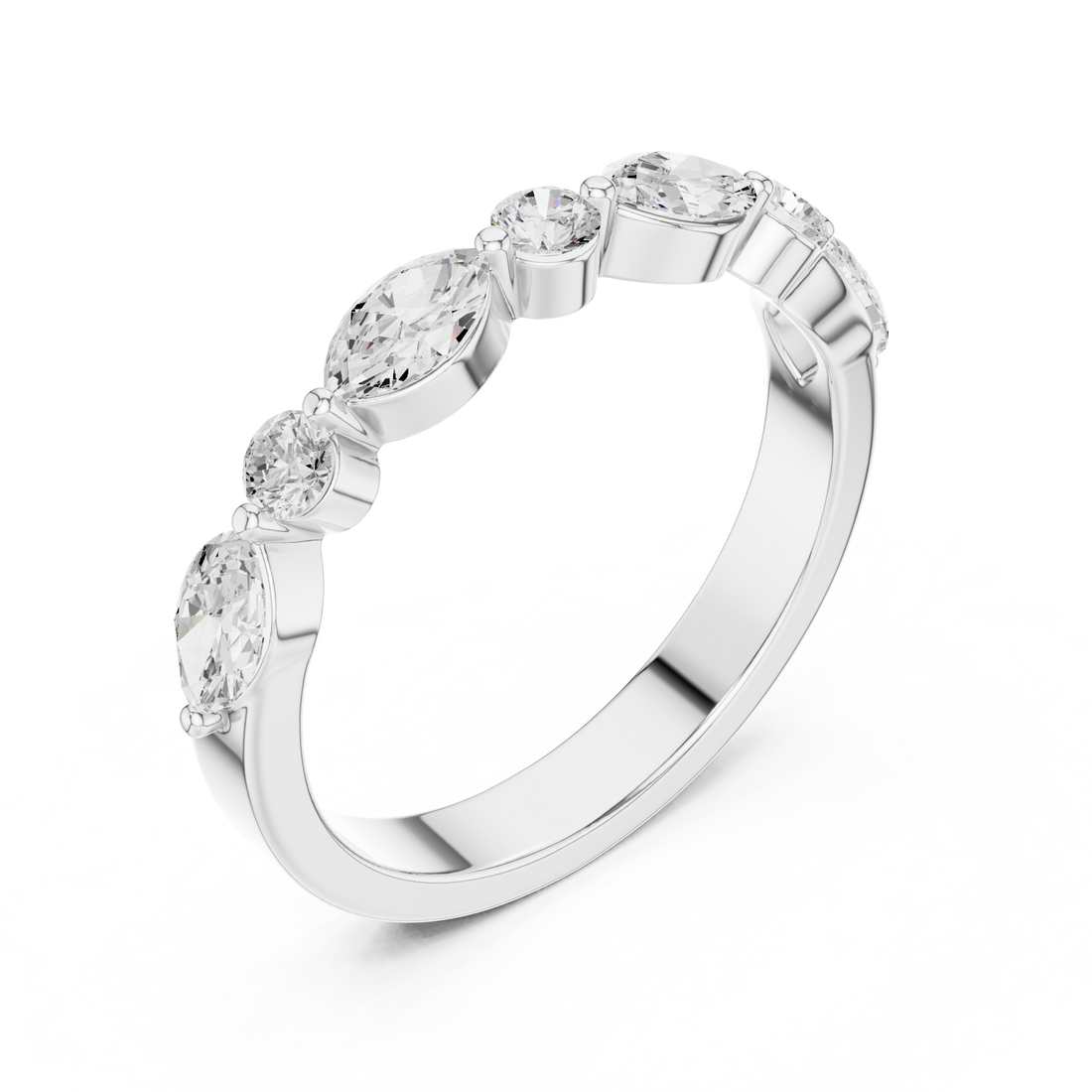 Floral toe ring with carved design.