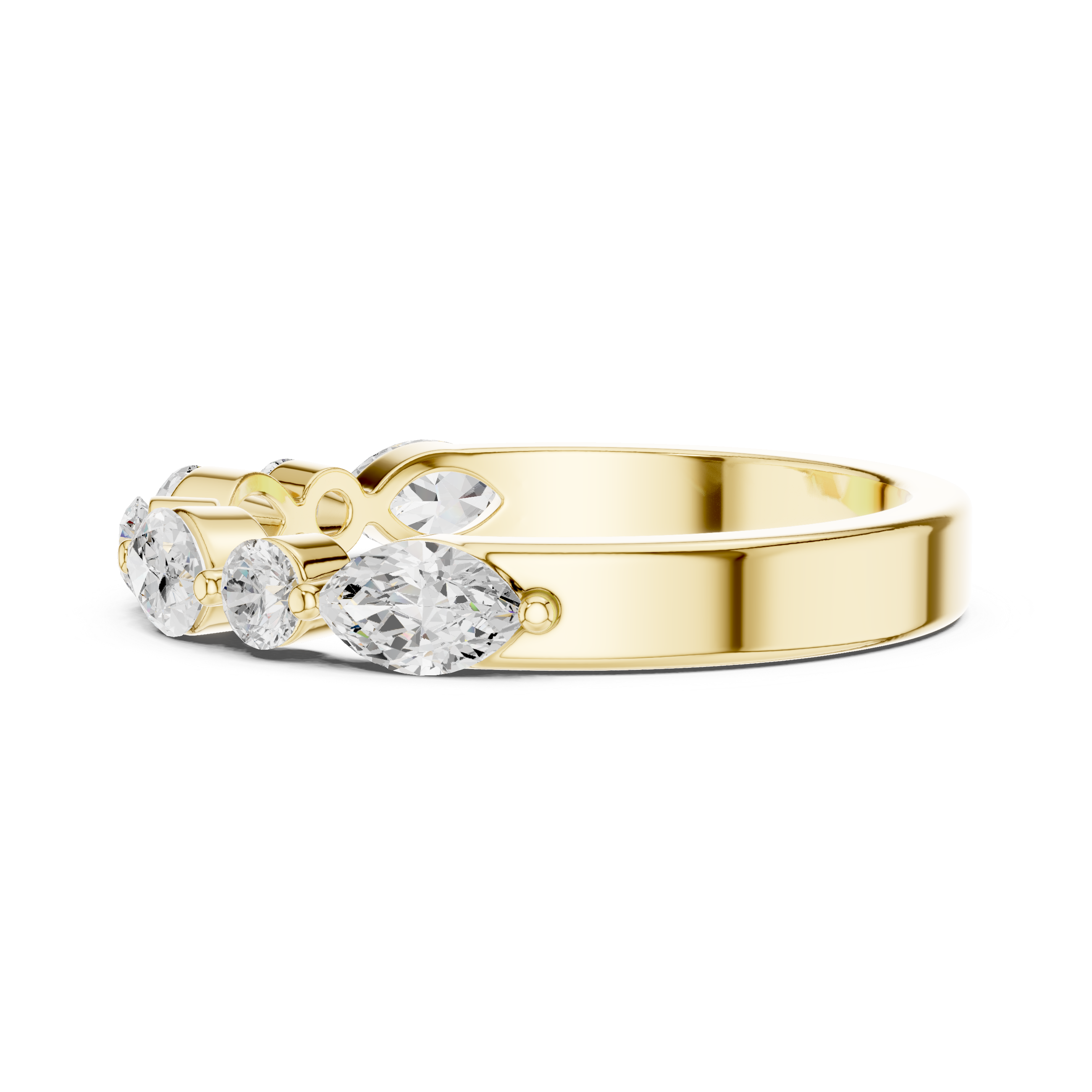 White gold engagement ring with sparkling accents.