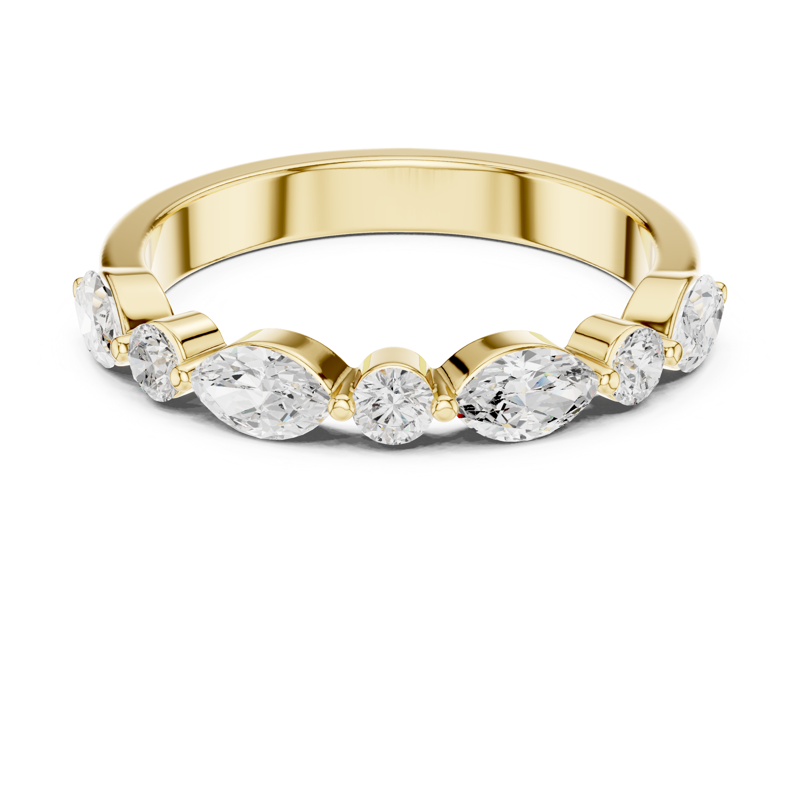 Emerald-cut diamond ring with classic prong setting.
