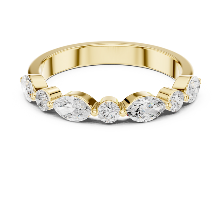Emerald-cut diamond ring with classic prong setting.