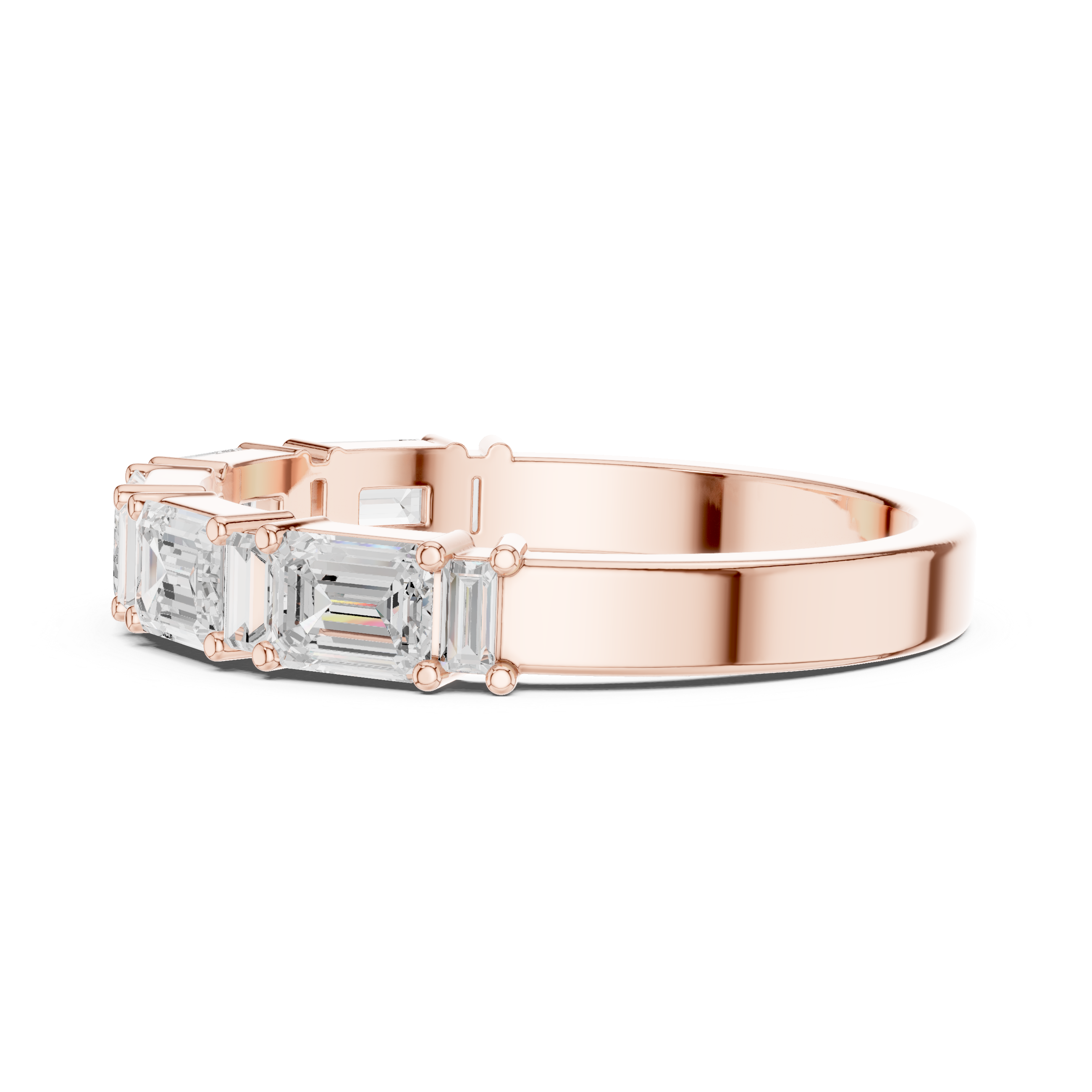 Split shank diamond ring with elegant structure.
