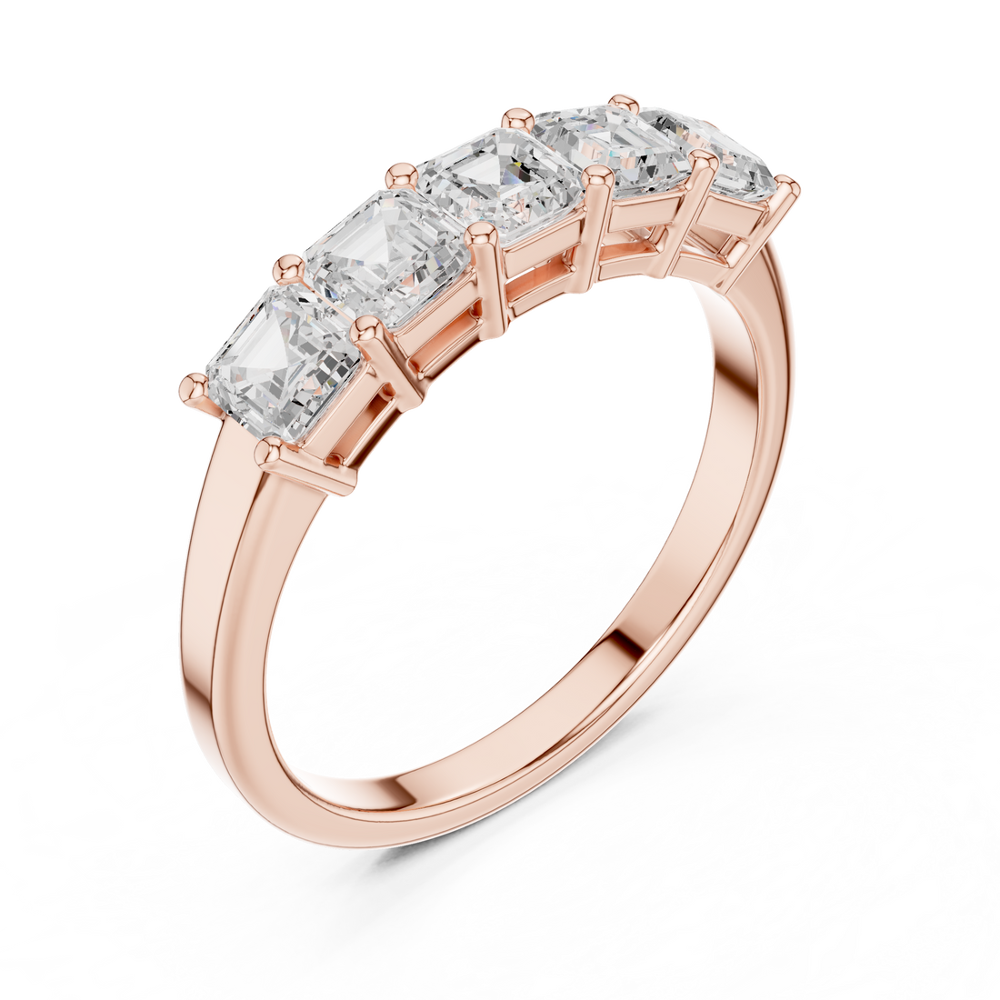 Rose gold drop earrings with modern style.