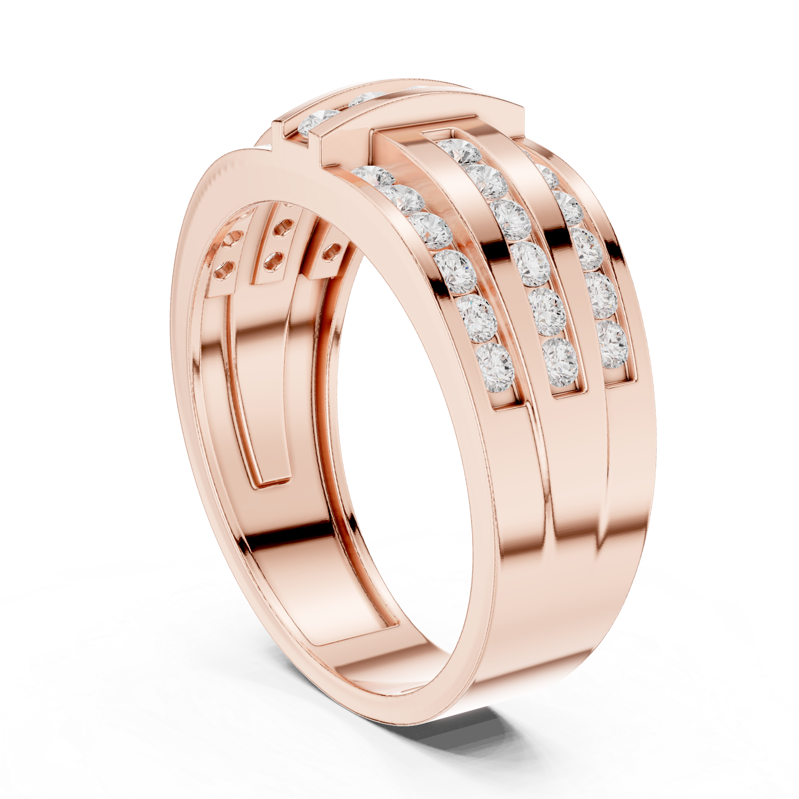 Slim diamond bracelet with sparkling stones.