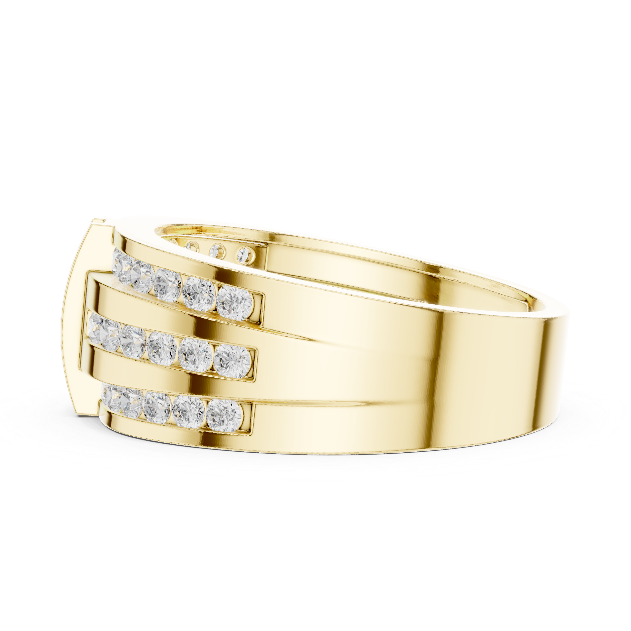 Classic tennis bracelet with round diamonds.