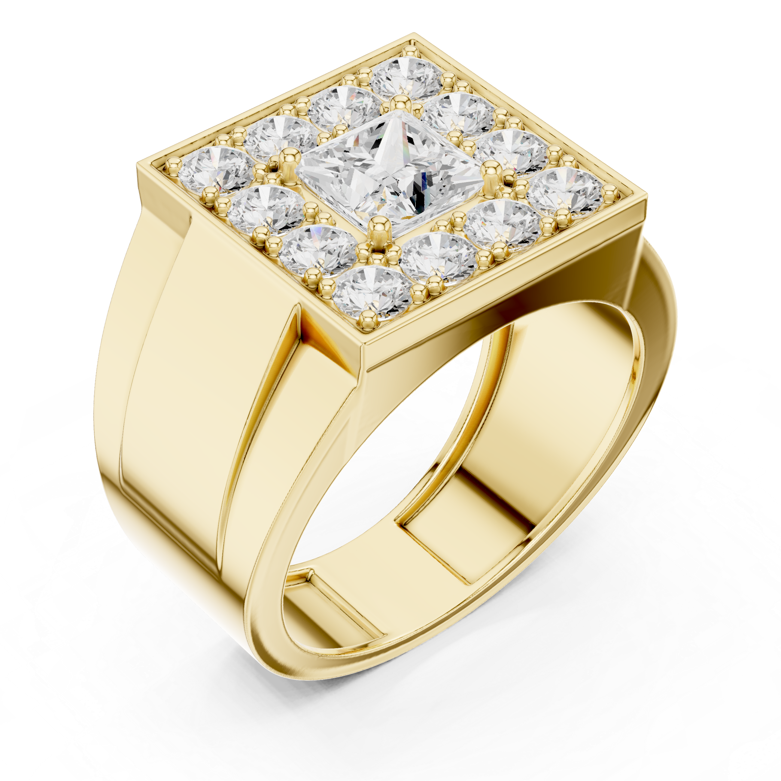 Diamond nose pin with round solitaire.