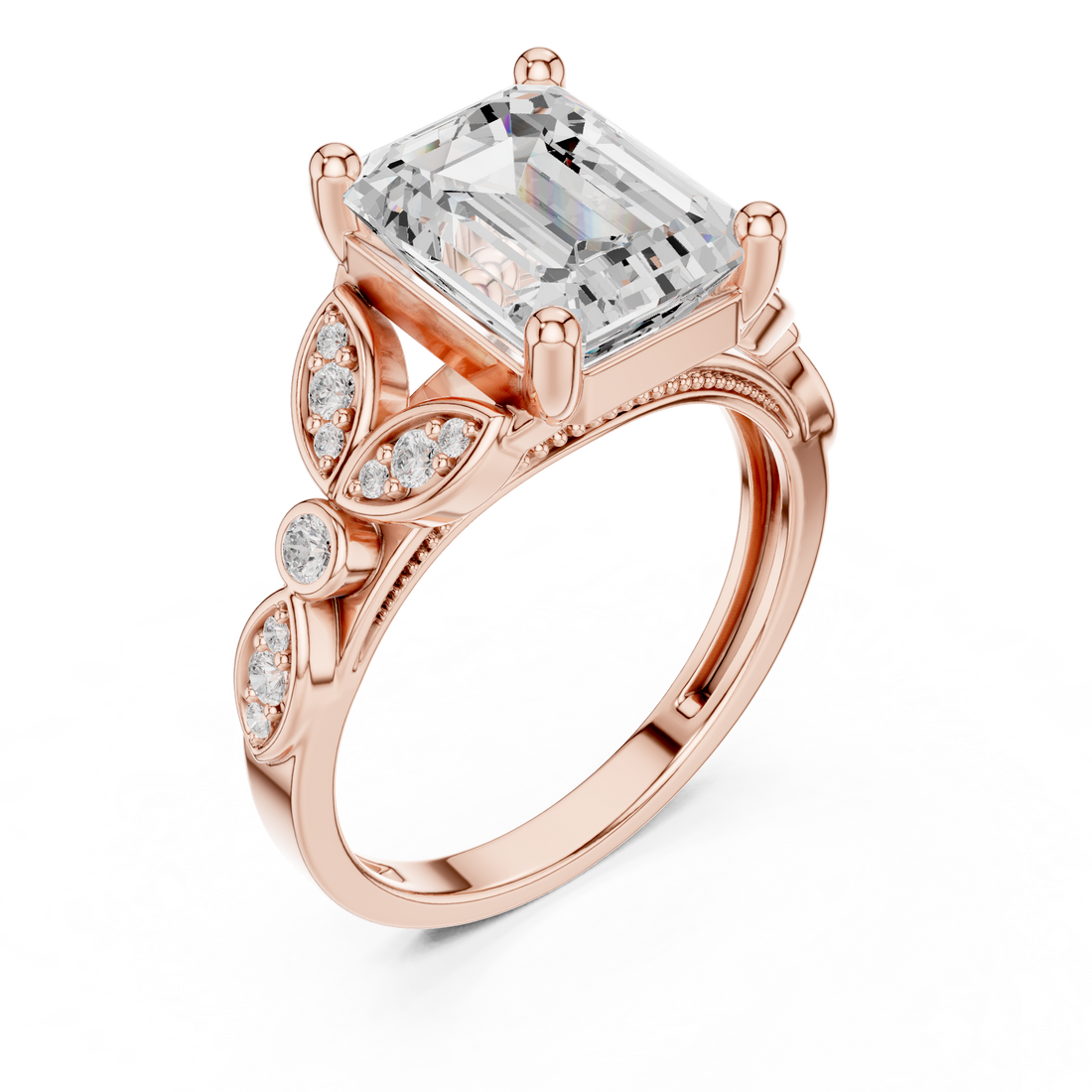 Classic Round Brilliant Diamond Channel-Set Wide Band Ring