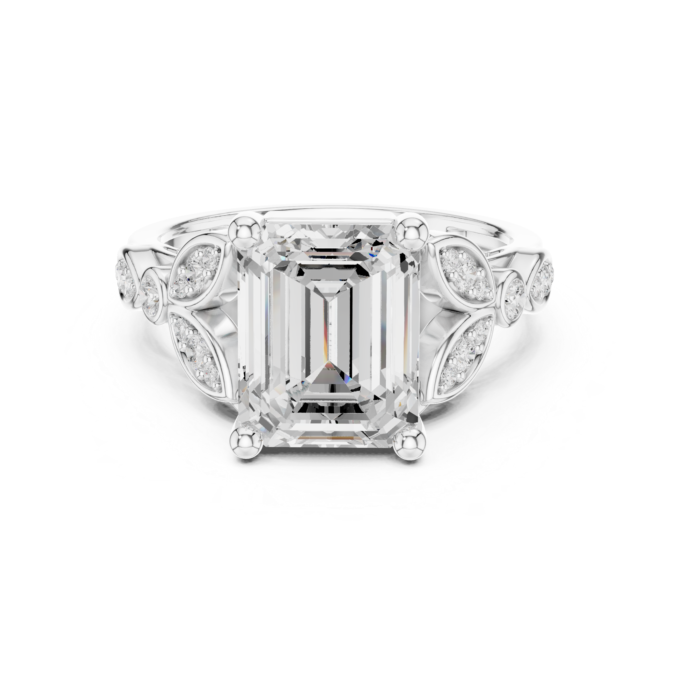 Classic Round Brilliant Diamond Channel-Set Wide Band Ring