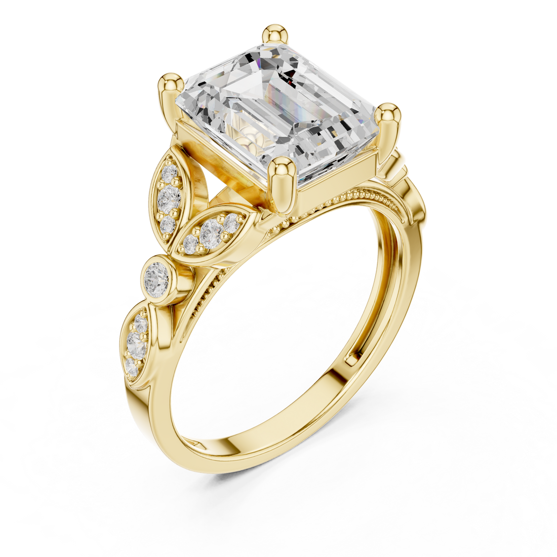 Stackable ring set with multiple thin bands.