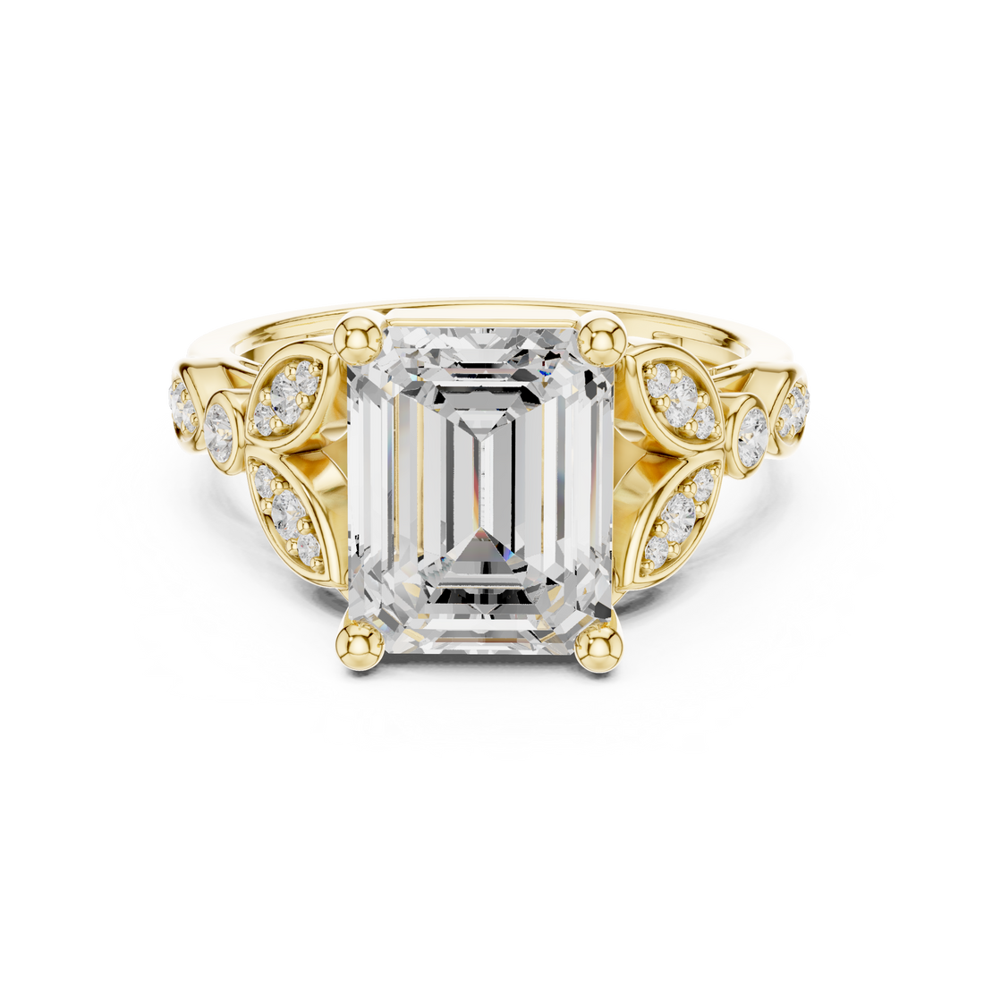 Classic Round Brilliant Diamond Channel-Set Wide Band Ring