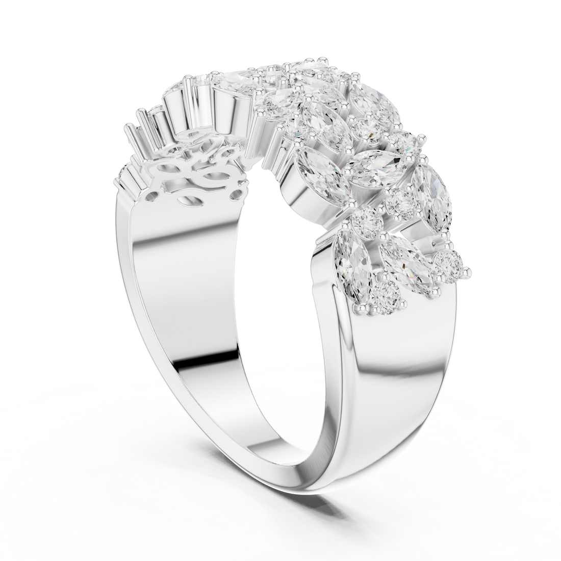 Wide cuff bangle with bold style.