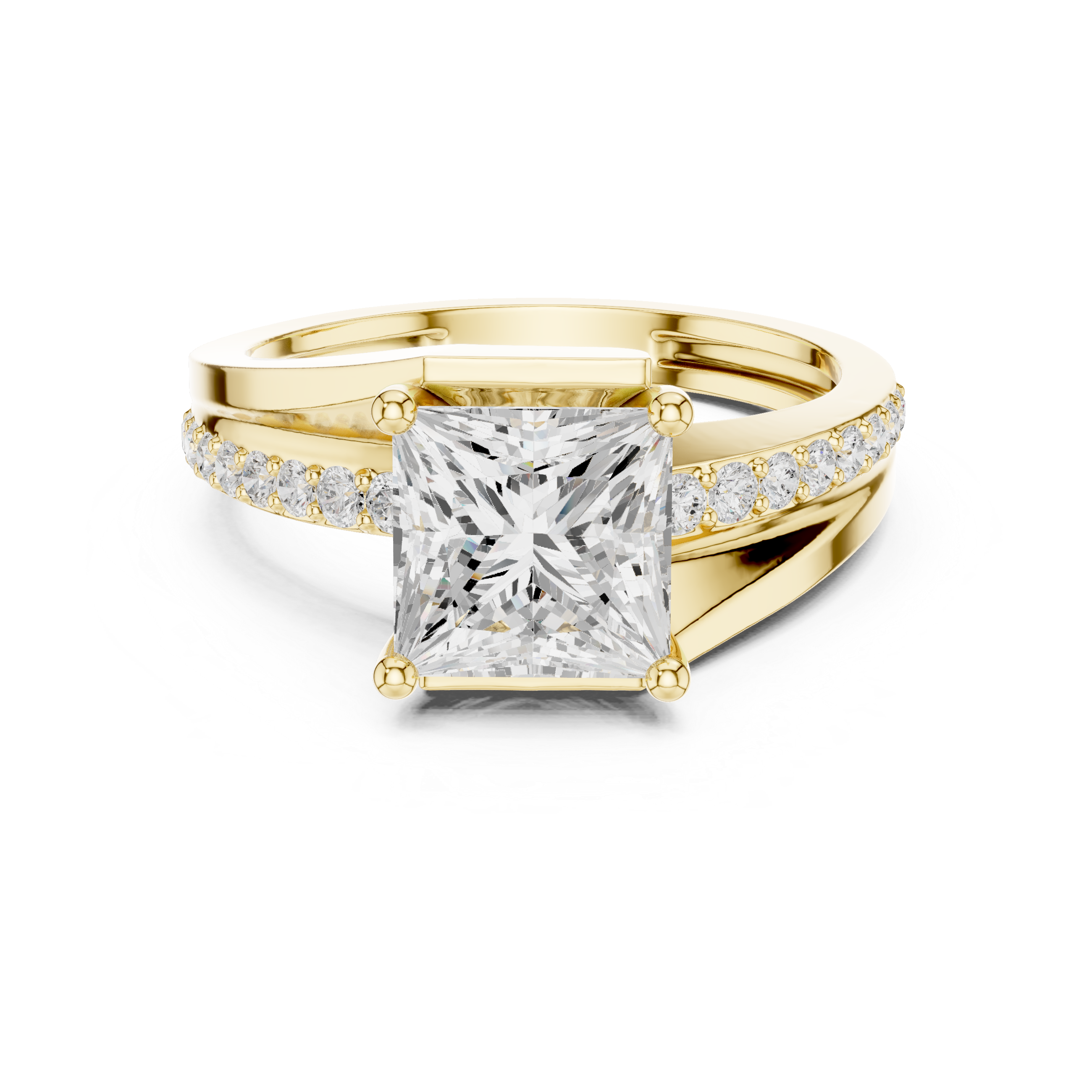 Floral toe ring with carved detail.