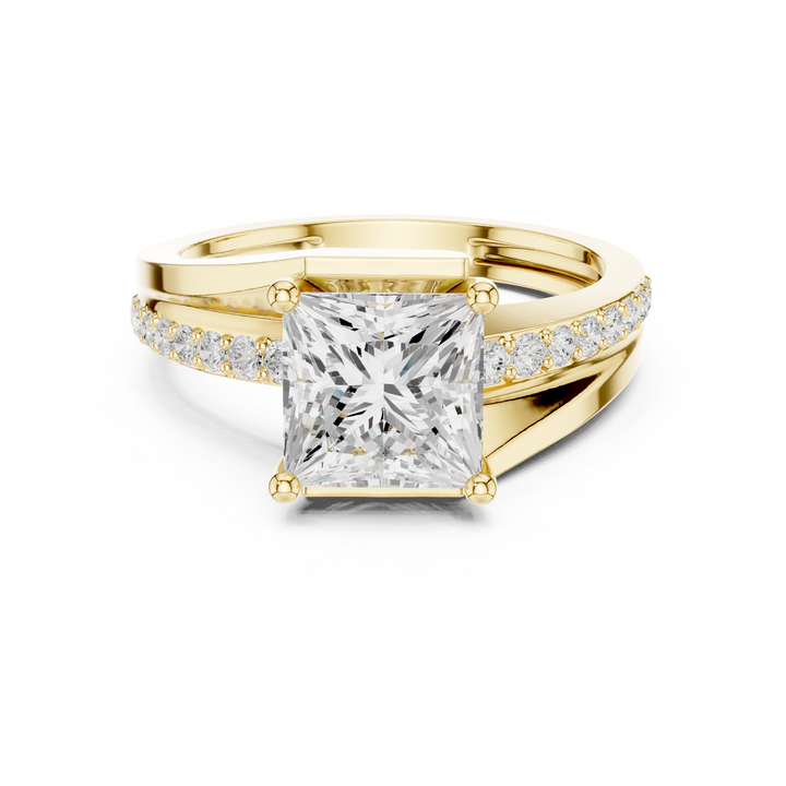 Floral toe ring with carved detail.