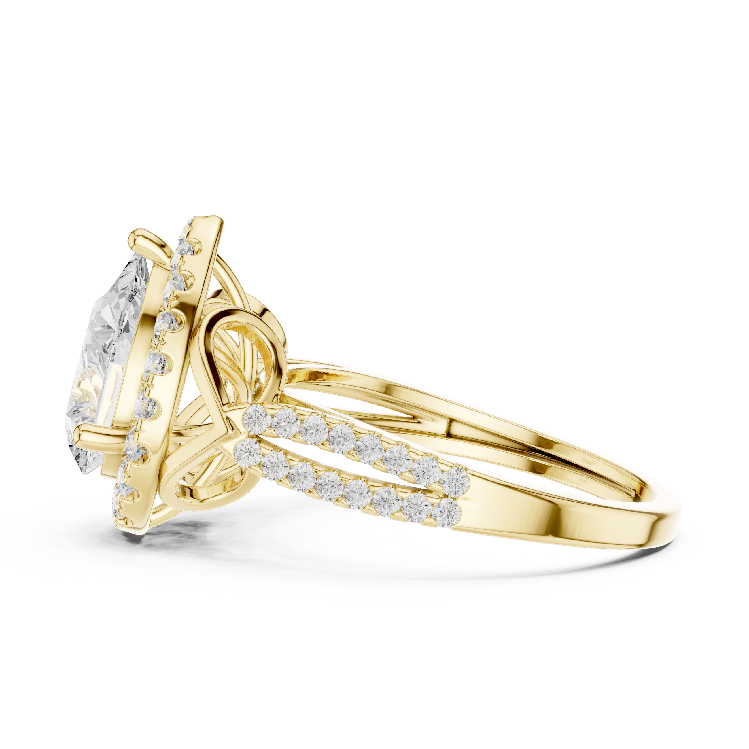 Diamond jewellery set with elegant shine.