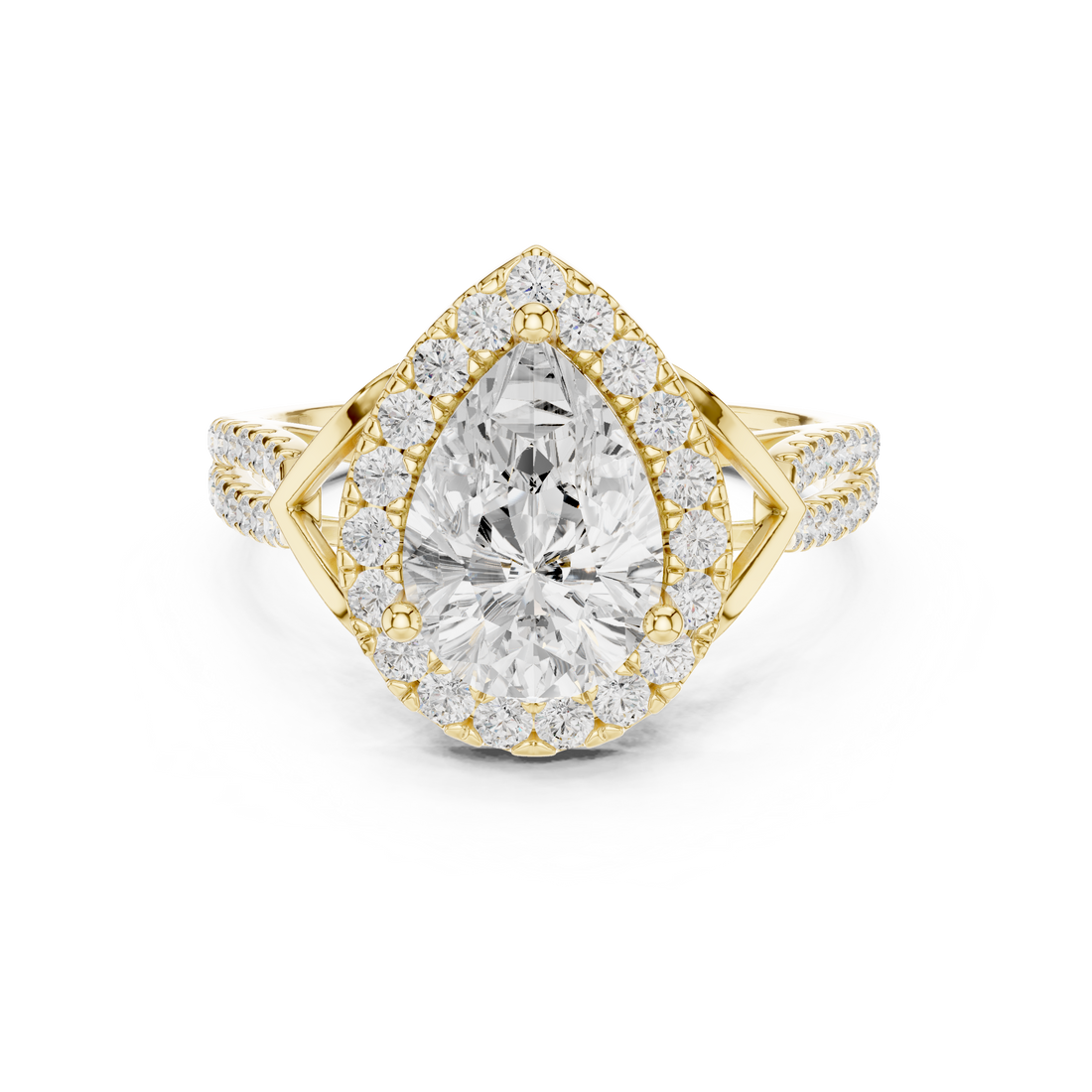 Gold wedding jewellery set with classic design.