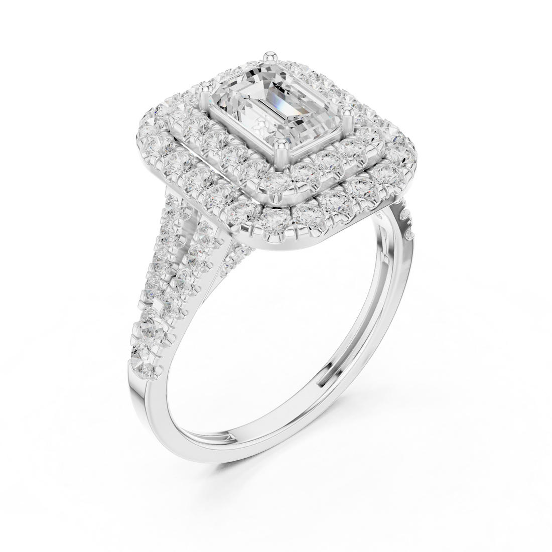 Diamond gemstone ring with sleek setting.