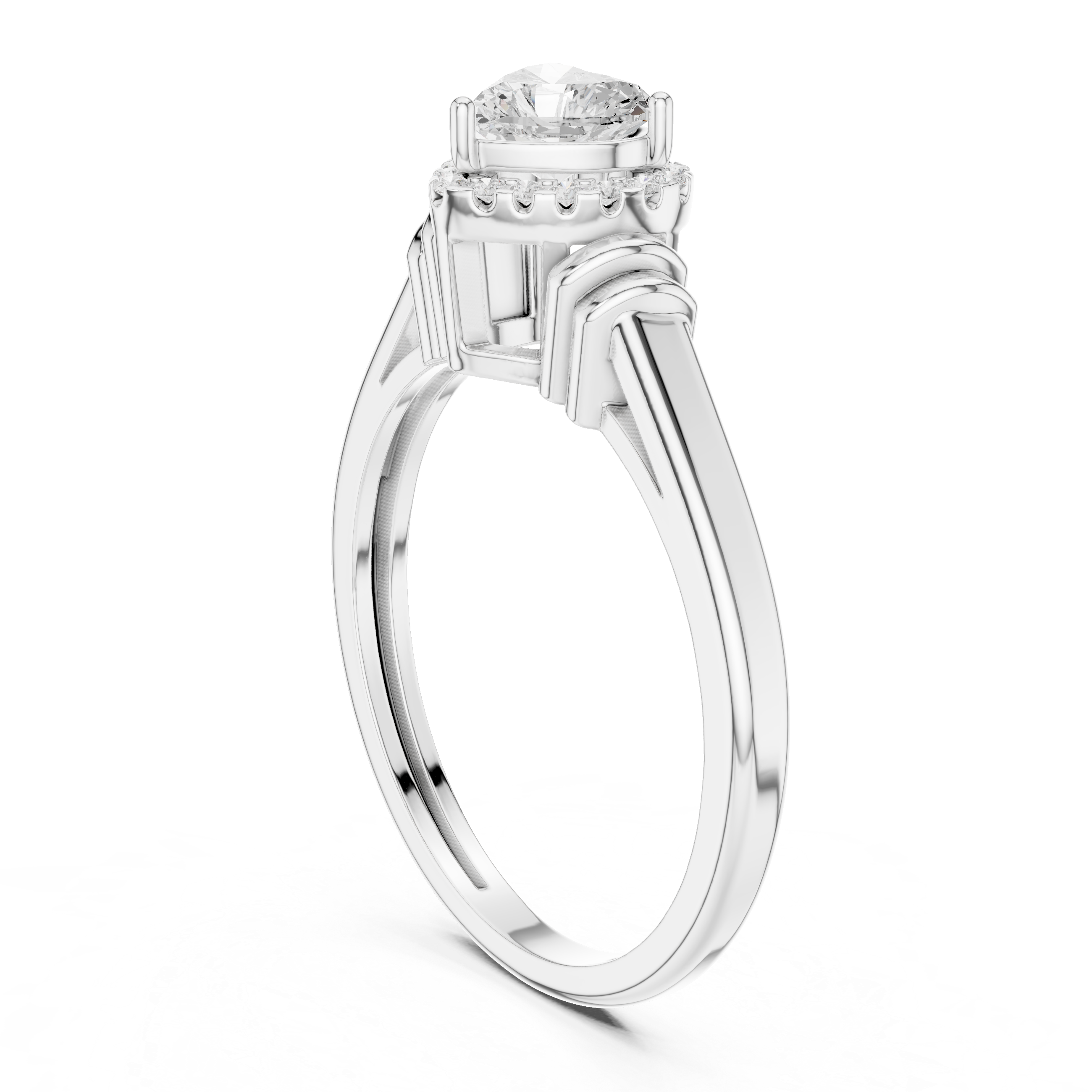 Designer luxury ring with bold structure.