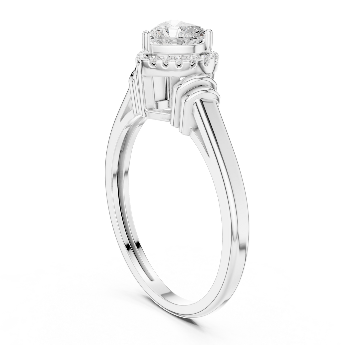 Designer luxury ring with bold structure.