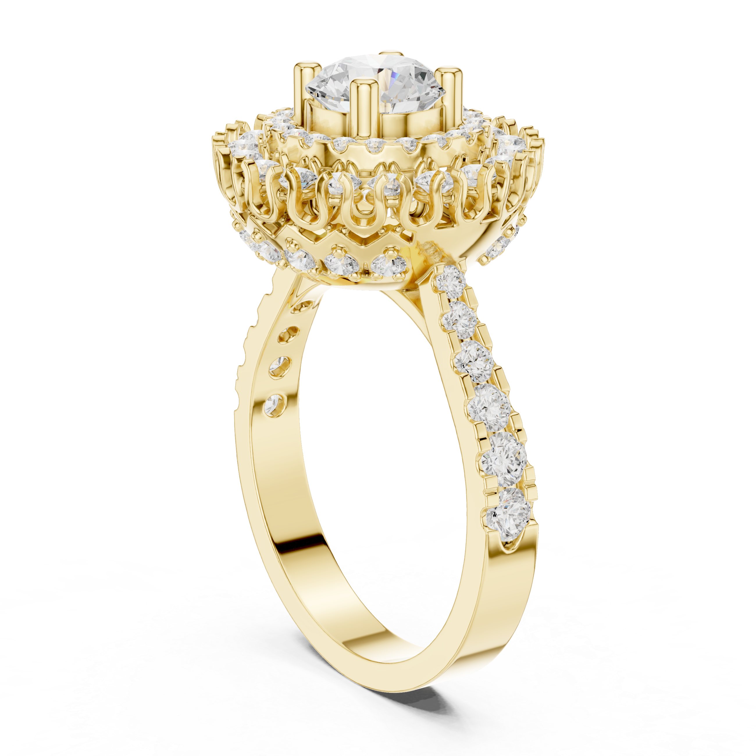 Infinity style ring with twisted metal design.