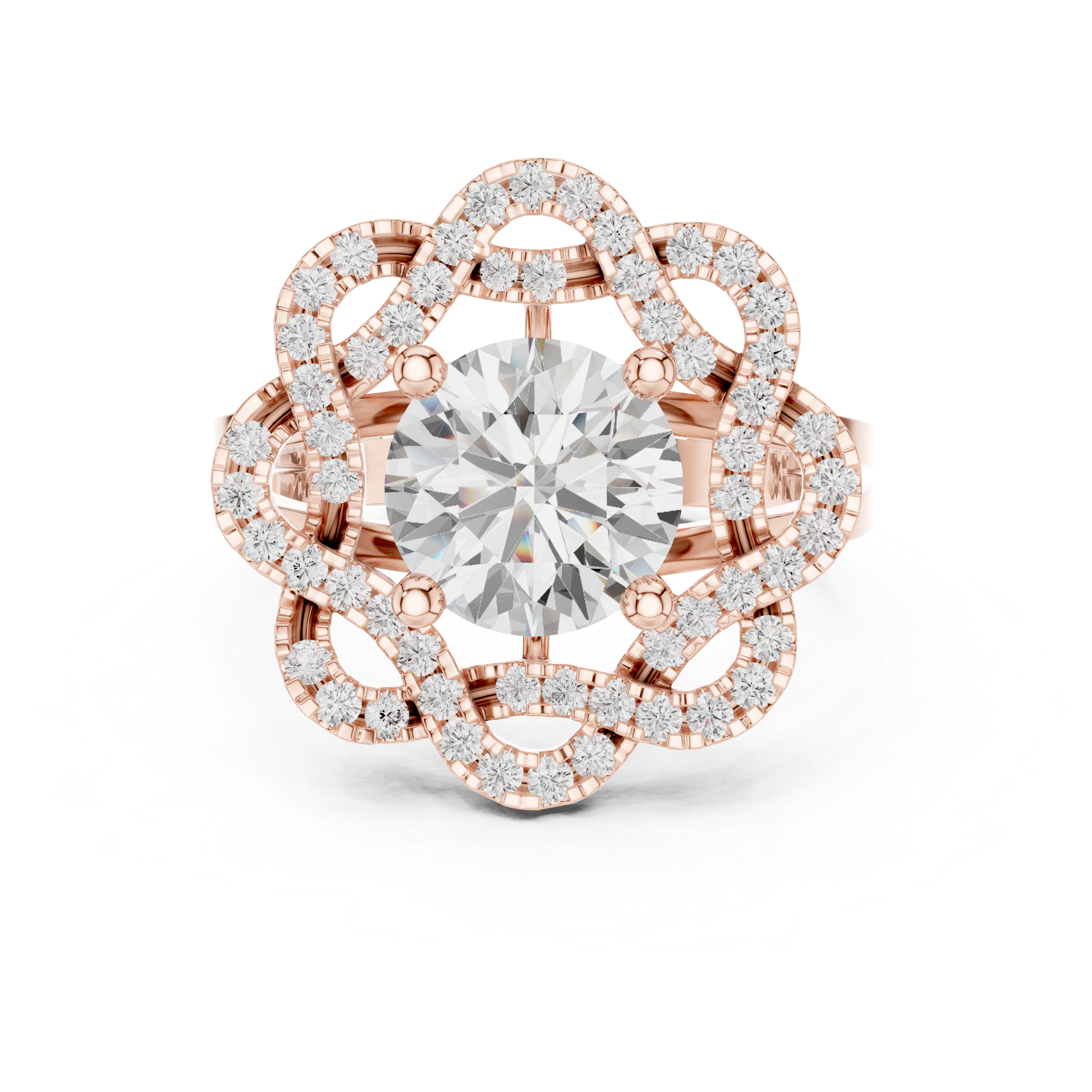 Statement bridal necklace with large centerpiece.