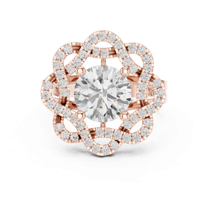 Statement bridal necklace with large centerpiece.