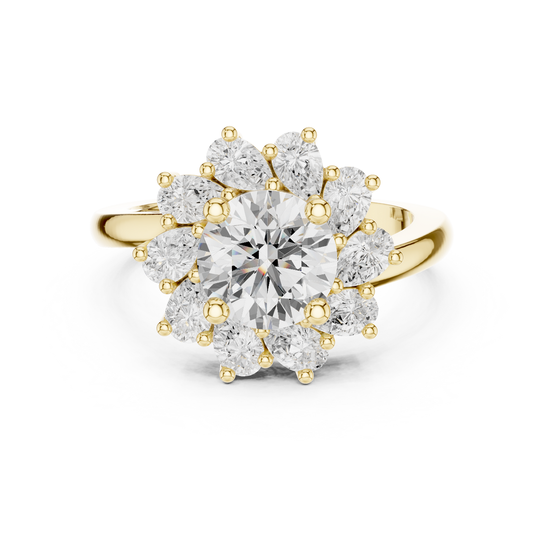 Classic diamond brooch with sparkling stones.