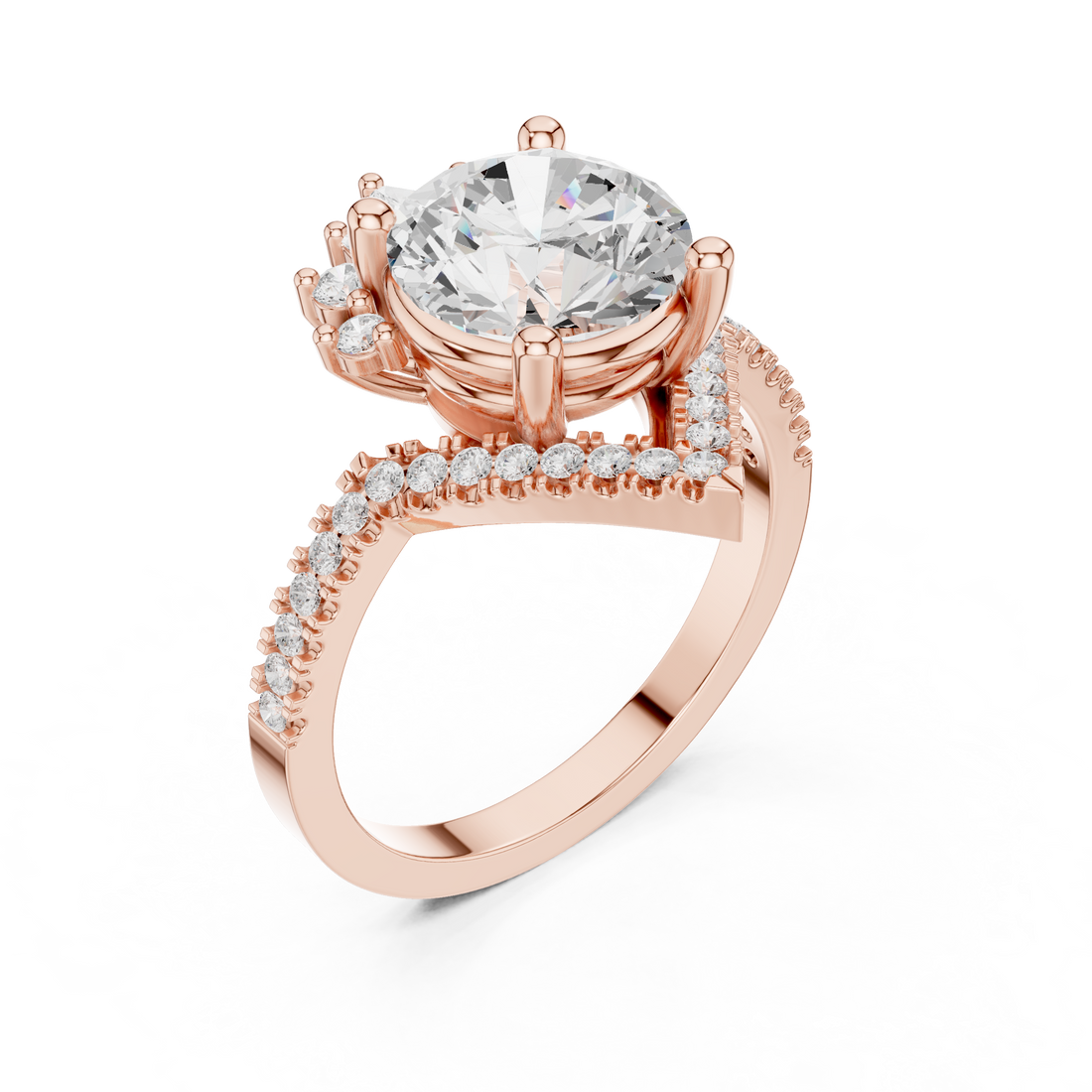 Men's bold diamond ring with square setting.