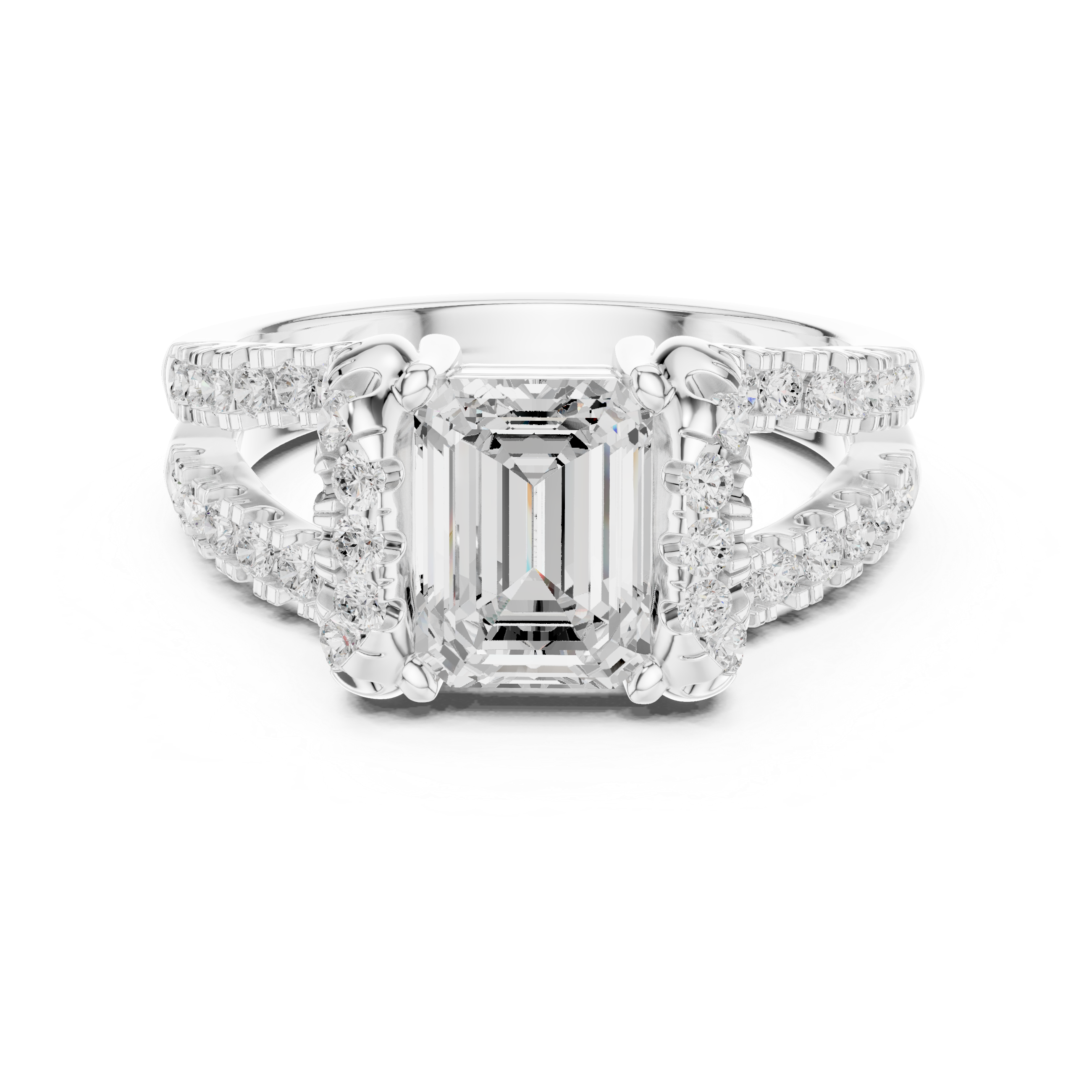 Anniversary ring with sparkling side stones.
