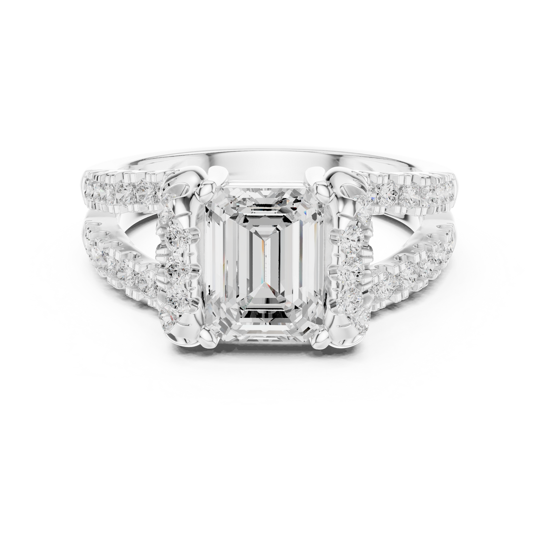 Anniversary ring with sparkling side stones.