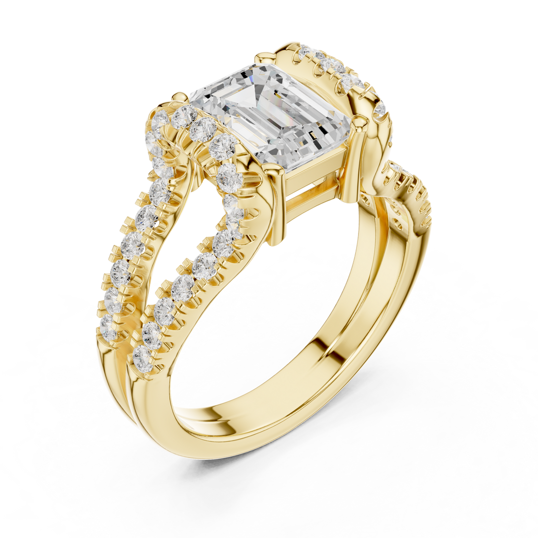 Celebration ring with colorful gemstone center.