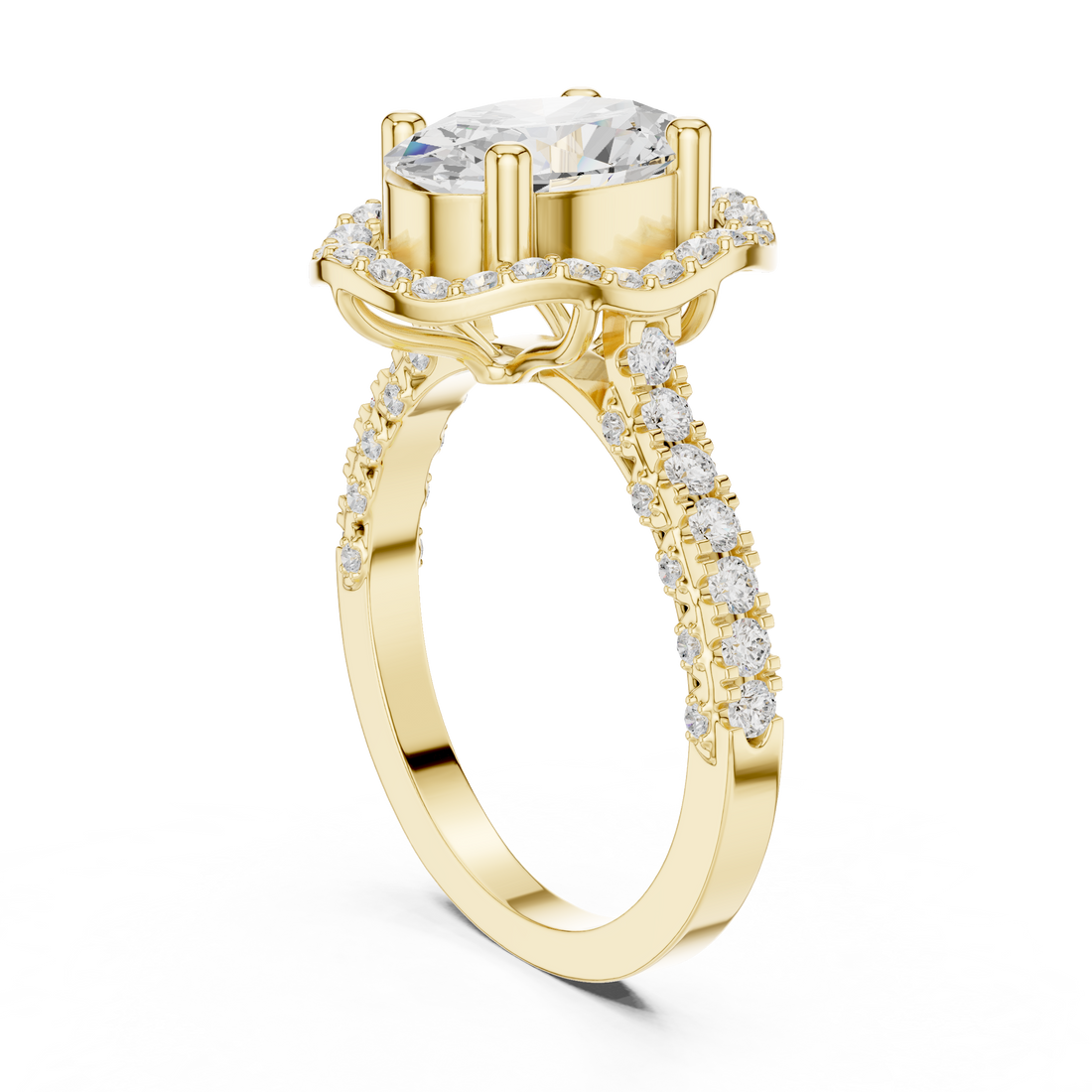 Glossy gold bangle with polished shine.