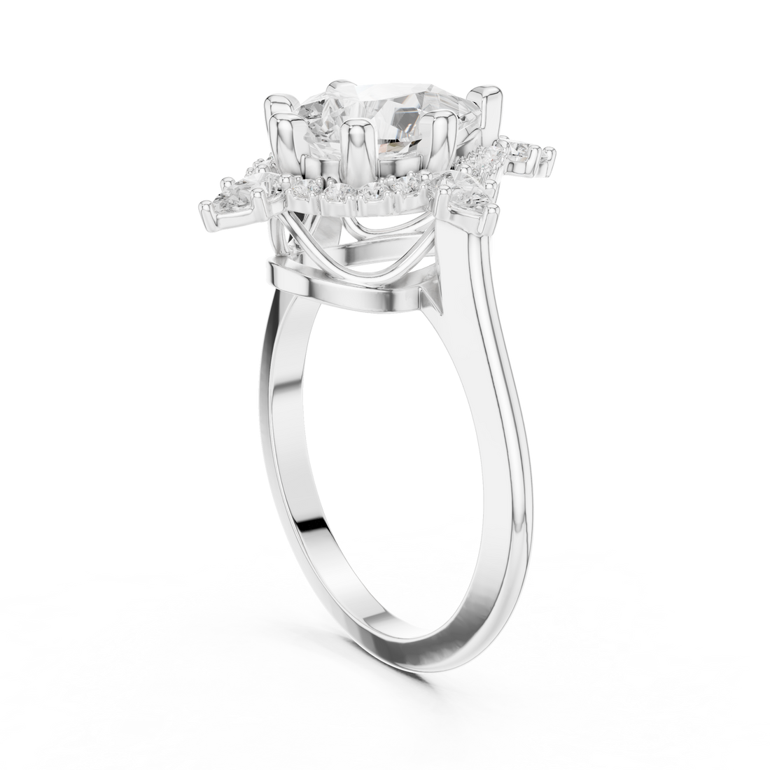 Gemstone toe ring with sparkling accent.