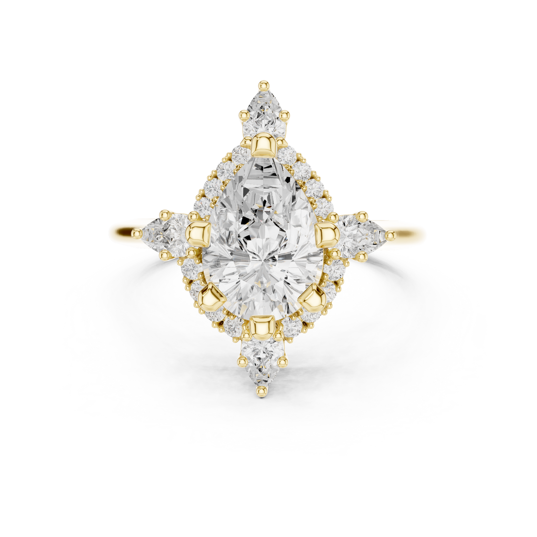 Oval diamond ring with slender gold band.