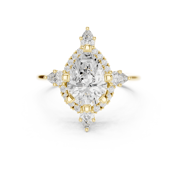 Oval diamond ring with slender gold band.