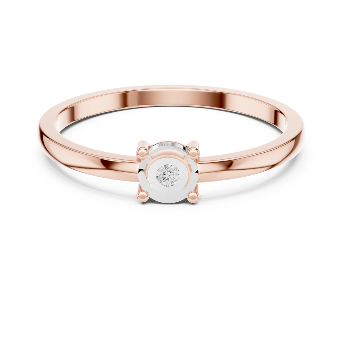 Cushion-cut ring with classic diamond center.