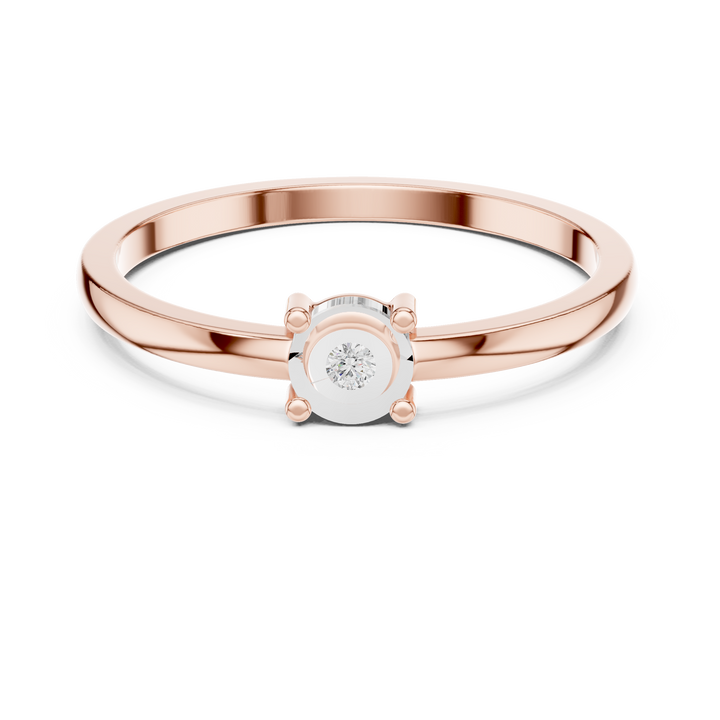 Cushion-cut ring with classic diamond center.