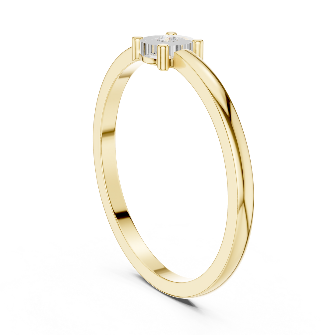 Gold heart necklace with smooth polished finish.