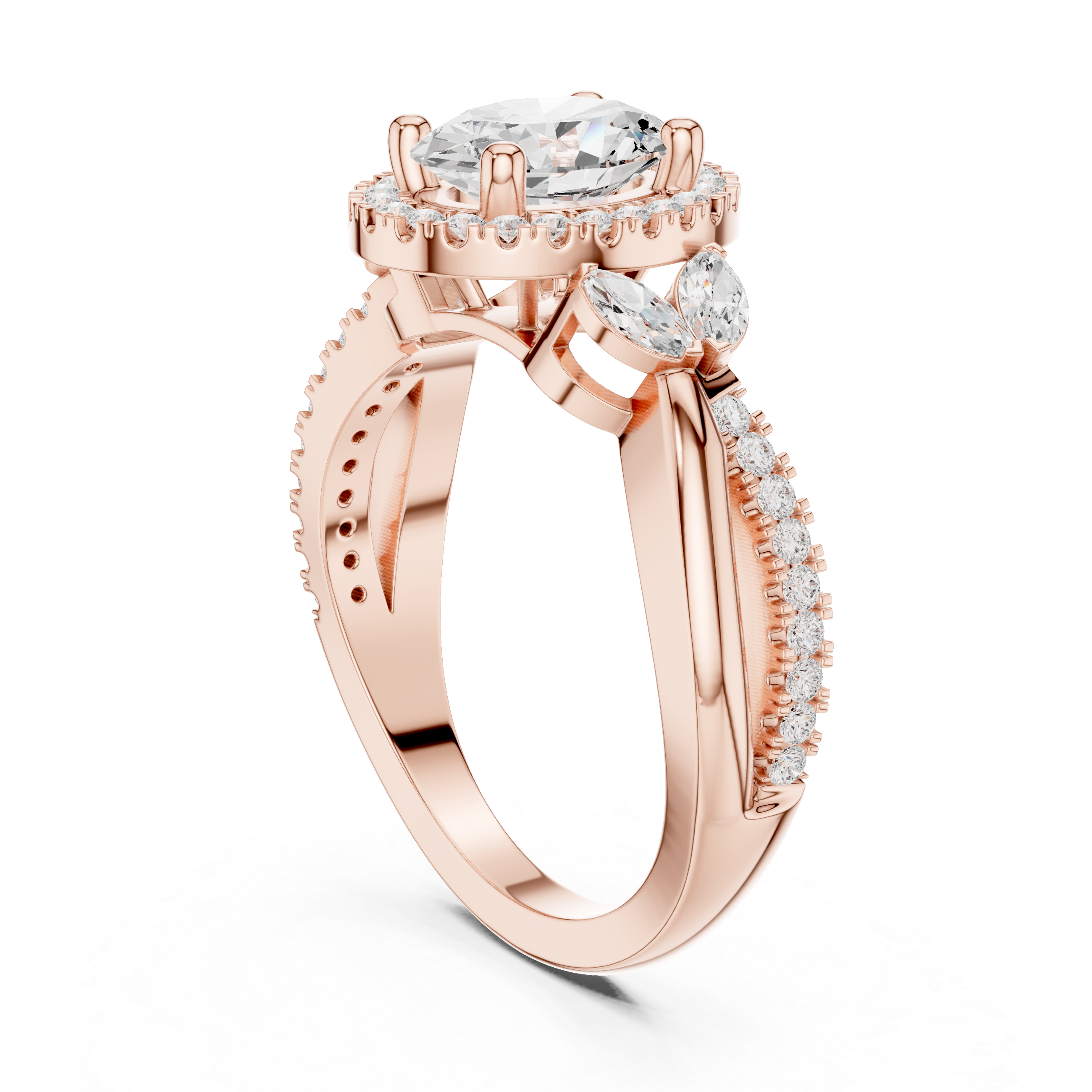 Small diamond earrings with classic shine.