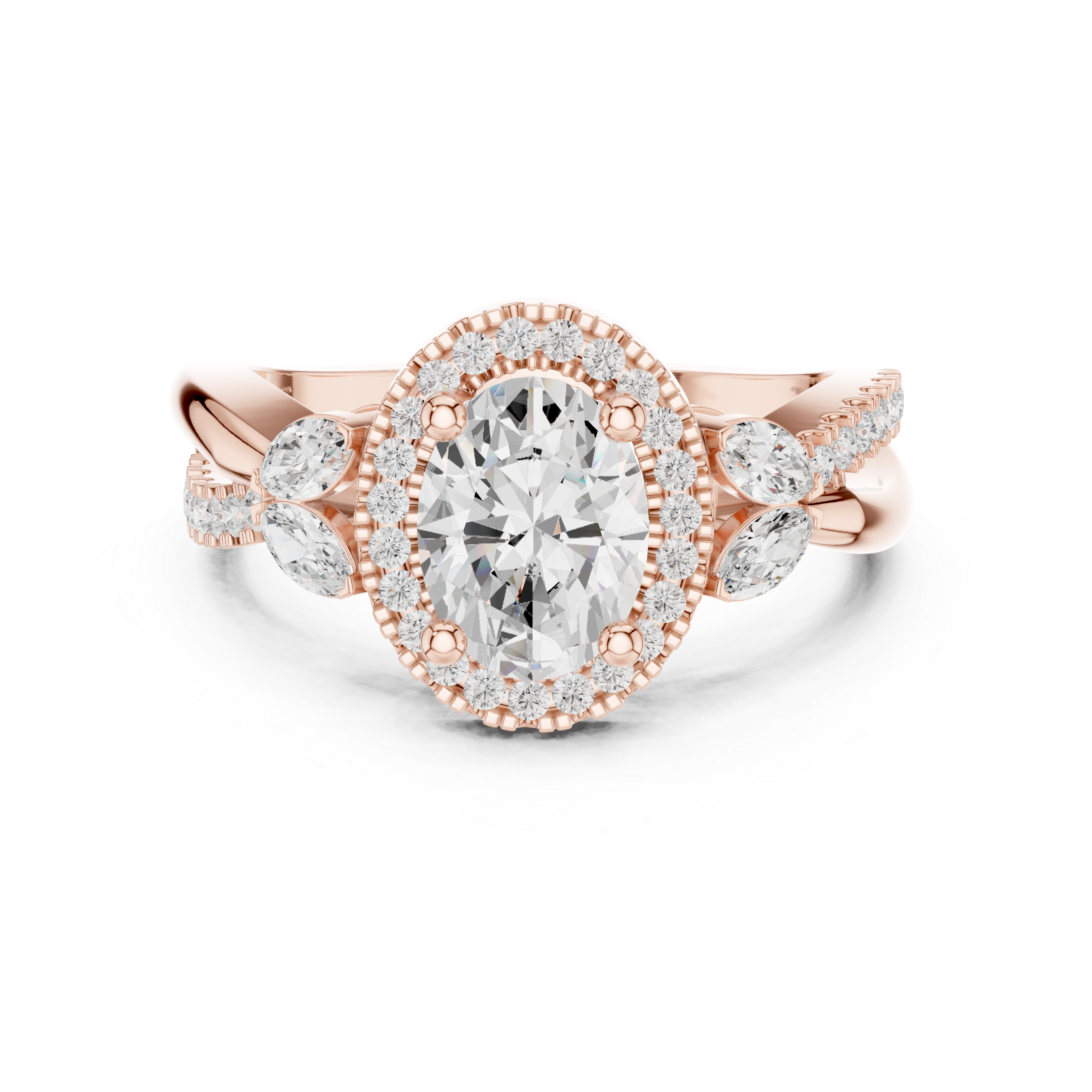 Designer luxury ring with bold structure.