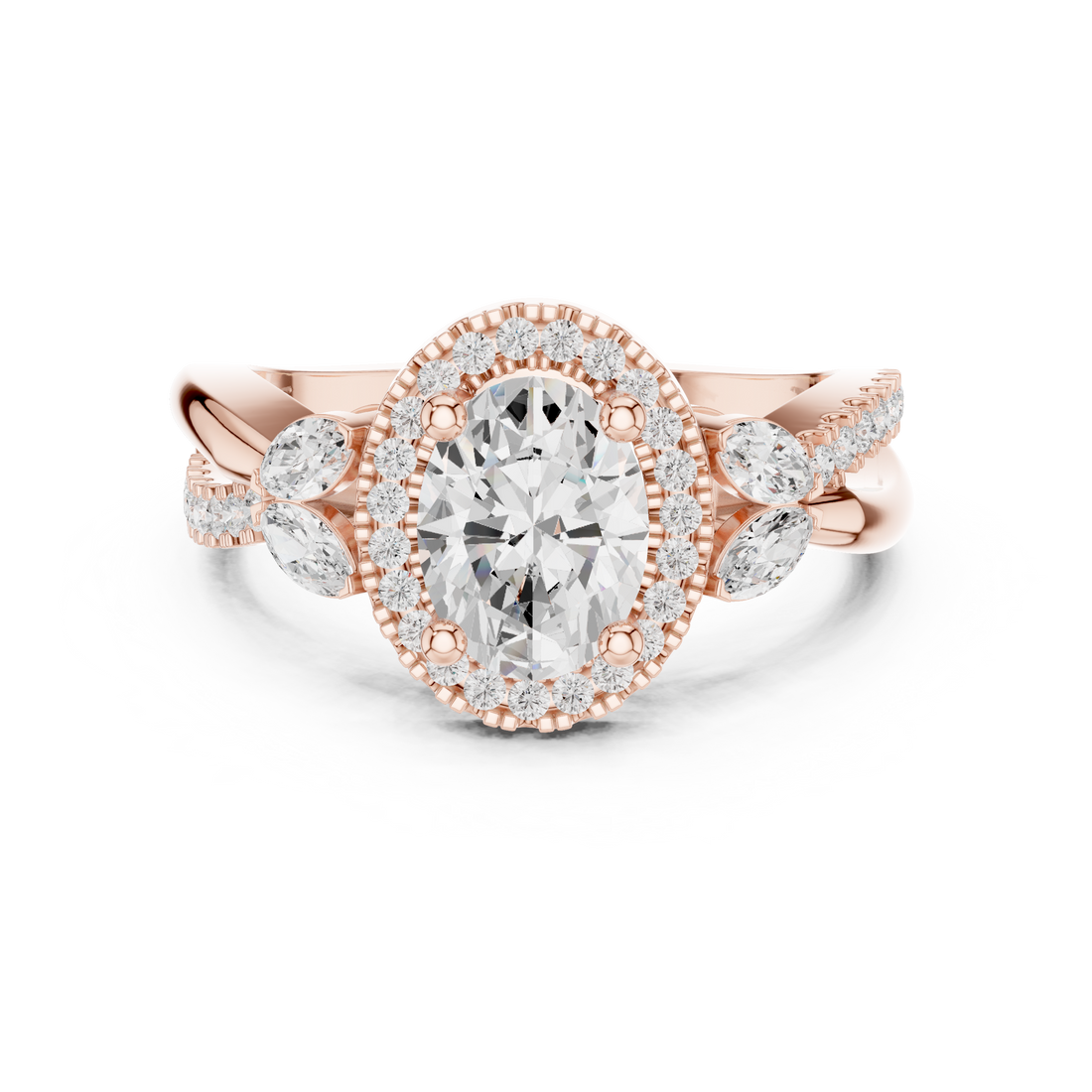 Designer luxury ring with bold structure.