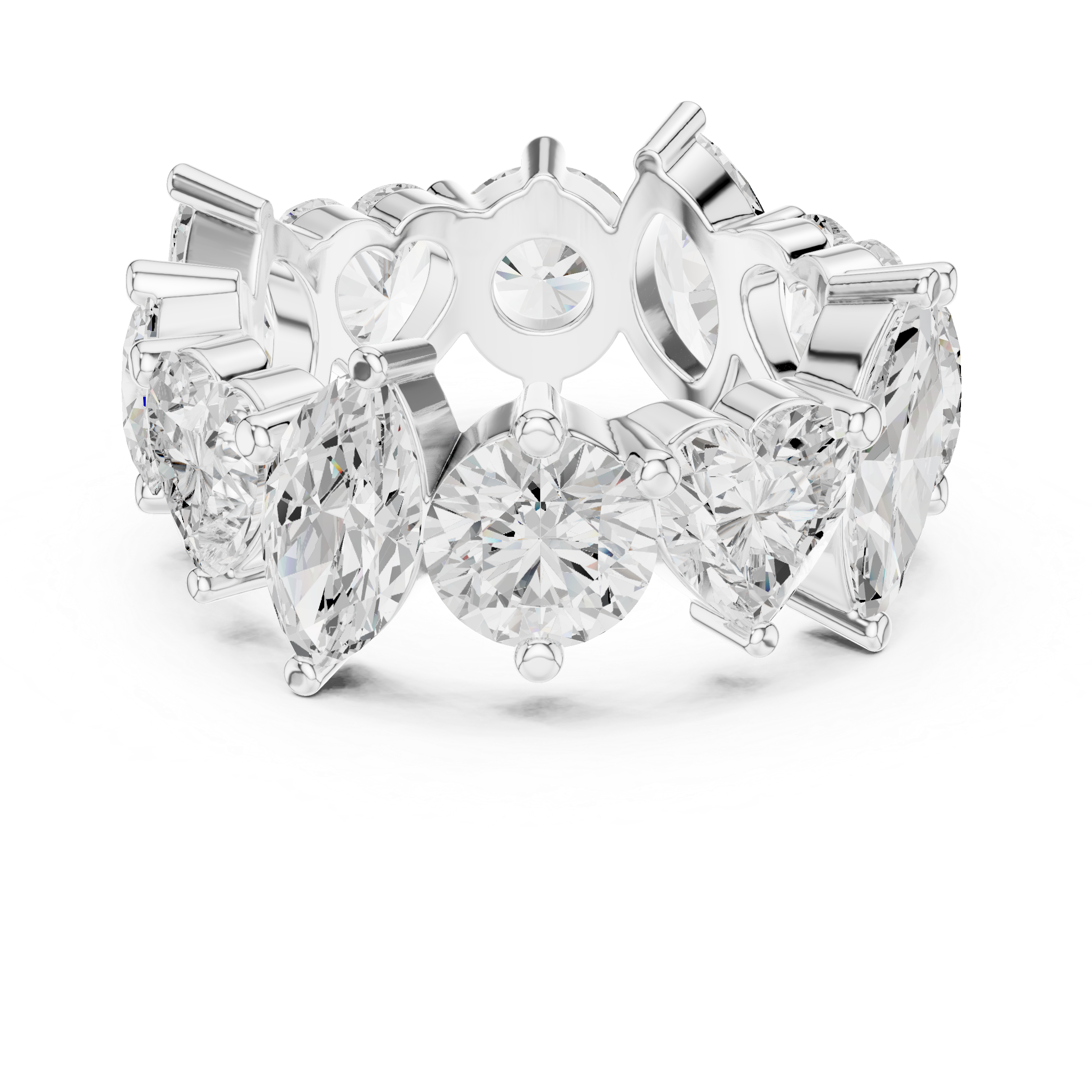 Bold cuff bracelet with geometric shape.