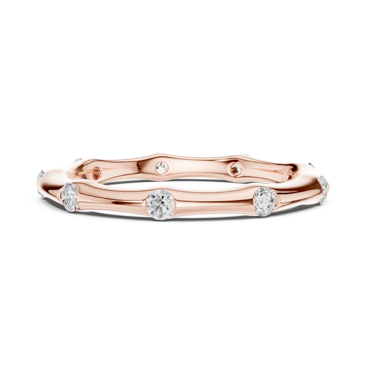 Smooth diamond ring with polished edges.