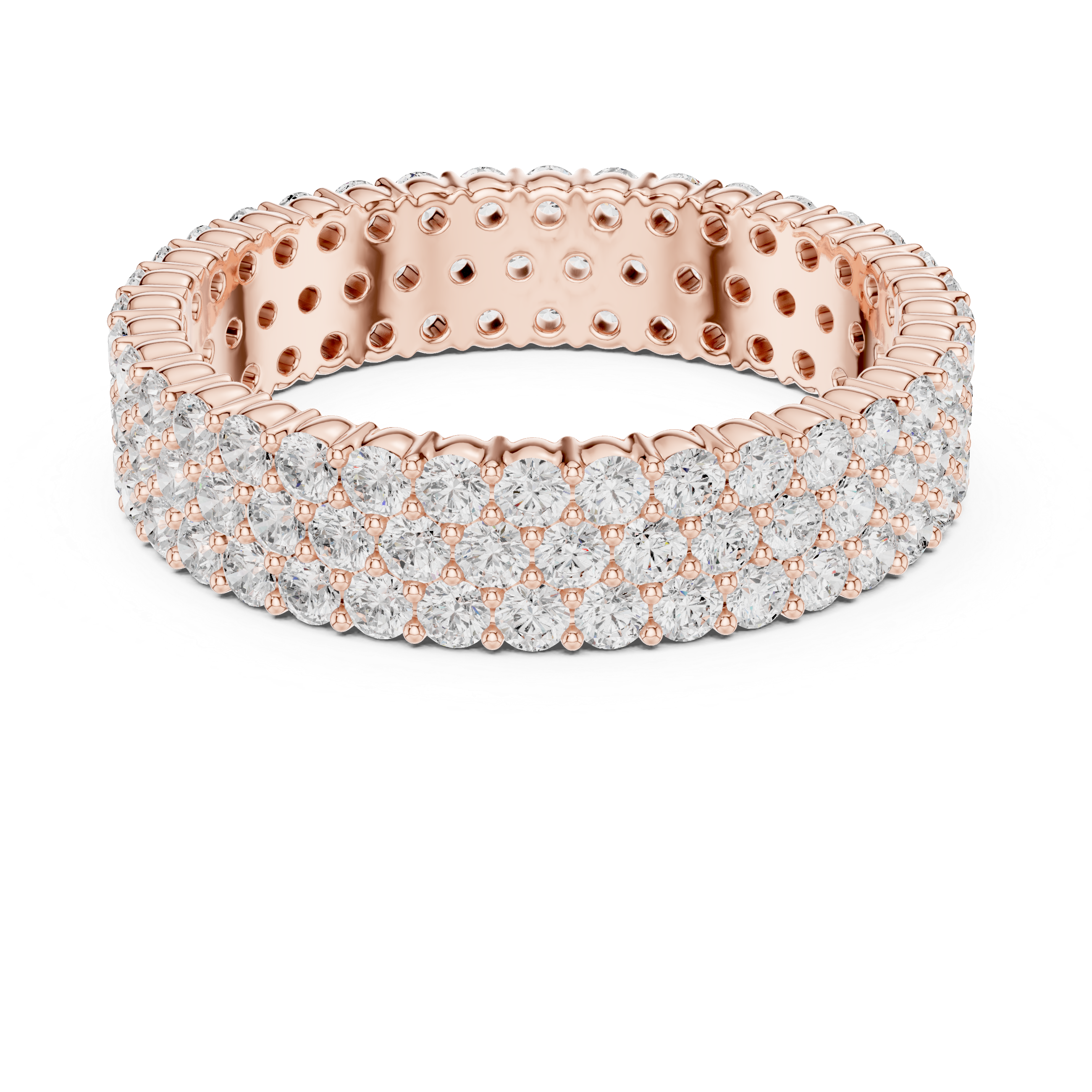 Elegant round diamond solitaire engagement ring in polished gold.